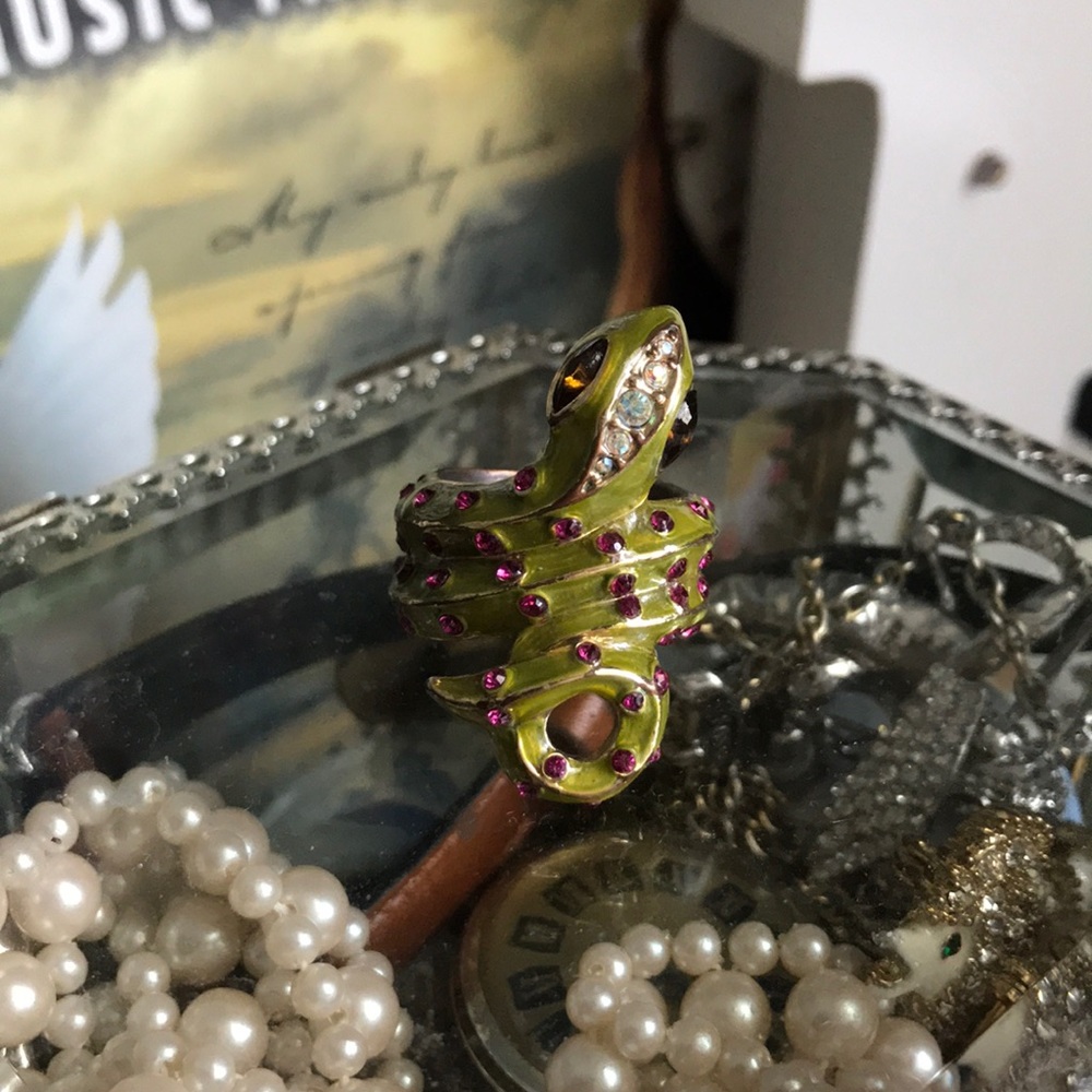 BETSEY JOHNSON Jeweled Snake Ring